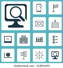 Set Of 12 Universal Editable Icons. Can Be Used For Web, Mobile And App Design. Includes Icons Such As Pin, Hotel Construction, Celebration Letter And More.