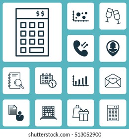 Set Of 12 Universal Editable Icons. Can Be Used For Web, Mobile And App Design. Includes Icons Such As Investment, Comparison, Greeting Email And More.