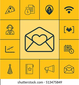 Set Of 12 Universal Editable Icons. Can Be Used For Web, Mobile And App Design. Includes Icons Such As Appointment, Money Navigation, Report And More.