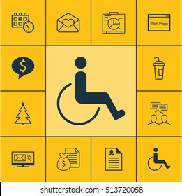 Set Of 12 Universal Editable Icons. Can Be Used For Web, Mobile And App Design. Includes Icons Such As Decorated Tree, Website, Board And More.