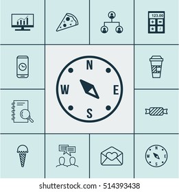 Set Of 12 Universal Editable Icons. Can Be Used For Web, Mobile And App Design. Includes Icons Such As Greeting Email, Market Research, Call Duration And More.