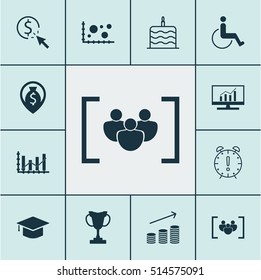Set Of 12 Universal Editable Icons. Can Be Used For Web, Mobile And App Design. Includes Icons Such As Comparison, Celebration Cake, Graduation And More.