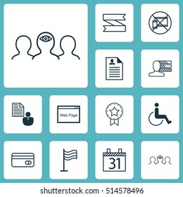 Set Of 12 Universal Editable Icons. Can Be Used For Web, Mobile And App Design. Includes Elements Such As Website, Personal Skills, Report And More.