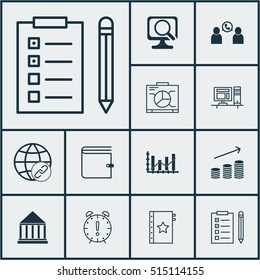 Set Of 12 Universal Editable Icons. Can Be Used For Web, Mobile And App Design. Includes Icons Such As Connectivity, Education Center, Raise Diagram And More.