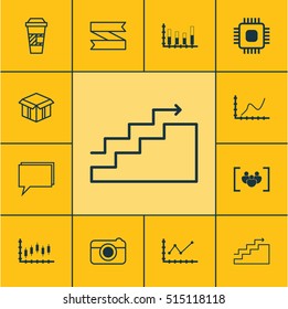 Set Of 12 Universal Editable Icons. Can Be Used For Web, Mobile And App Design. Includes Icons Such As Chip, Questionnaire, Conference And More.