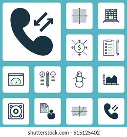 Set Of 12 Universal Editable Icons. Can Be Used For Web, Mobile And App Design. Includes Icons Such As Airport Construction, Graphical Grid, Money And More.