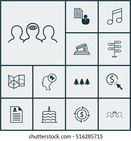 Set Of 12 Universal Editable Icons. Can Be Used For Web, Mobile And App Design. Includes Icons Such As Money Recycle, Credit Card, Opportunity And More.