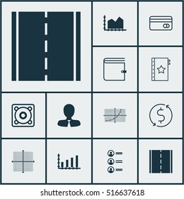 Set Of 12 Universal Editable Icons. Can Be Used For Web, Mobile And App Design. Includes Icons Such As Graphical Grid, Line Grid, Job Applicants And More.