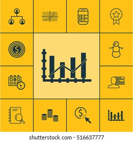Set Of 12 Universal Editable Icons. Can Be Used For Web, Mobile And App Design. Includes Icons Such As Personal Skills, Business Goal, Winter And More.