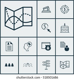 Set Of 12 Universal Editable Icons. Can Be Used For Web, Mobile And App Design. Includes Icons Such As Credit Card, Opportunity, Female Application And More.