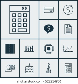 Set Of 12 Universal Editable Icons. Can Be Used For Web, Mobile And App Design. Includes Elements Such As Investment, Photo Camera, Money Trasnfer And More.