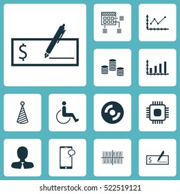 Set Of 12 Universal Editable Icons. Can Be Used For Web, Mobile And App Design. Includes Elements Such As Accessibility, Dynamics, Blank Cd And More.