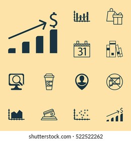 Set Of 12 Universal Editable Icons. Can Be Used For Web, Mobile And App Design. Includes Elements Such As Employee Location, Sequence Graphics, Plot Diagram And More.