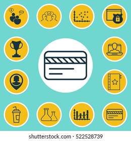 Set Of 12 Universal Editable Icons. Can Be Used For Web, Mobile And App Design. Includes Elements Such As Tournament, Cooperation, Plot Diagram And More.