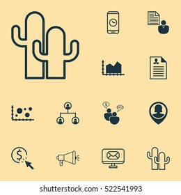 Set Of 12 Universal Editable Icons. Can Be Used For Web, Mobile And App Design. Includes Elements Such As Comparison, Media Campaign, Report And More.