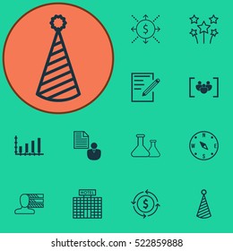 Set Of 12 Universal Editable Icons. Can Be Used For Web, Mobile And App Design. Includes Elements Such As Dynamics, Money, Hotel Construction And More.