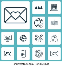 Set Of 12 Universal Editable Icons. Can Be Used For Web, Mobile And App Design. Includes Elements Such As Comparison, Calculation, Festive Fireworks And More.