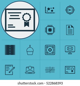 Set Of 12 Universal Editable Icons. Can Be Used For Web, Mobile And App Design. Includes Elements Such As Music, Female Application, Email And More.