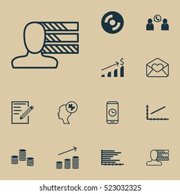 Set Of 12 Universal Editable Icons. Can Be Used For Web, Mobile And App Design. Includes Elements Such As Paper, Blank Cd, Greeting Email And More.