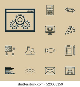 Set Of 12 Universal Editable Icons. Can Be Used For Web, Mobile And App Design. Includes Elements Such As Email, Fishing, Celebration Letter And More.