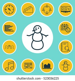Set Of 12 Universal Editable Icons. Can Be Used For Web, Mobile And App Design. Includes Elements Such As Analysis, Coaching, Sequence Graphics And More.