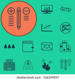 Set Of 12 Universal Editable Icons. Can Be Used For Web, Mobile And App Design. Includes Elements Such As Market Research, Decision Making, Wallet And More.