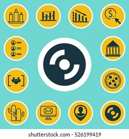 Set Of 12 Universal Editable Icons. Can Be Used For Web, Mobile And App Design. Includes Elements Such As PPC, Cacti, Blank Cd And More.