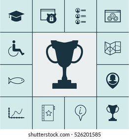 Set Of 12 Universal Editable Icons. Can Be Used For Web, Mobile And App Design. Includes Elements Such As Website Performance, Job Applicants, Accessibility And More.