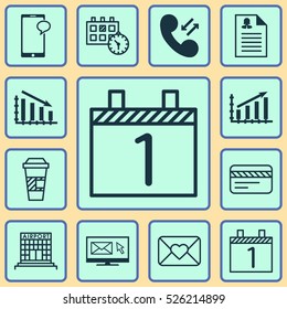 Set Of 12 Universal Editable Icons. Can Be Used For Web, Mobile And App Design. Includes Elements Such As Female Application, Cellular Data, Agenda And More.