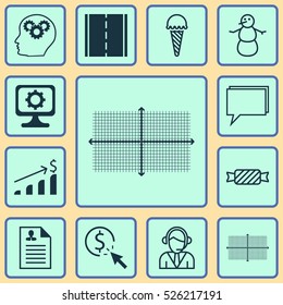 Set Of 12 Universal Editable Icons. Can Be Used For Web, Mobile And App Design. Includes Elements Such As Frozen Food, Curriculum Vitae, Photo Camera And More.