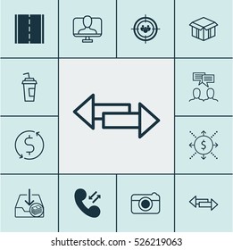 Set Of 12 Universal Editable Icons. Can Be Used For Web, Mobile And App Design. Includes Elements Such As Cellular Data, Drink Cup, Street And More.