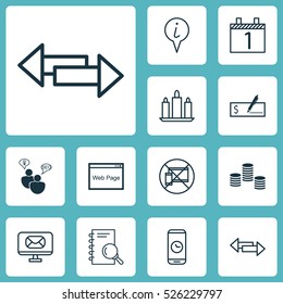 Set Of 12 Universal Editable Icons. Can Be Used For Web, Mobile And App Design. Includes Elements Such As Website, Bank Payment, Email And More.