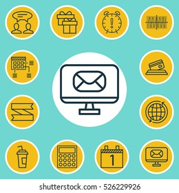 Set Of 12 Universal Editable Icons. Can Be Used For Web, Mobile And App Design. Includes Elements Such As Credit Card, Cosinus Diagram, Savings And More.