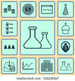 Set Of 12 Universal Editable Icons. Can Be Used For Web, Mobile And App Design. Includes Elements Such As Website, Hotel Construction, Changes Graph And More.