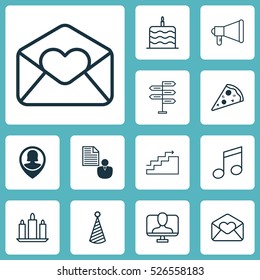 Set Of 12 Universal Editable Icons. Can Be Used For Web, Mobile And App Design. Includes Elements Such As Crotchets, Growth, Wax And More.