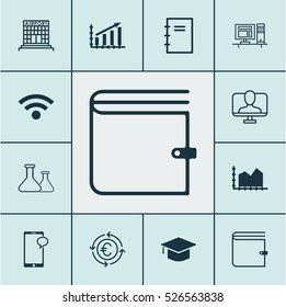 Set Of 12 Universal Editable Icons. Can Be Used For Web, Mobile And App Design. Includes Elements Such As Currency Recycle, Wallet, Airport Construction And More.