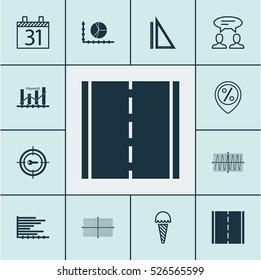 Set Of 12 Universal Editable Icons. Can Be Used For Web, Mobile And App Design. Includes Elements Such As Dialogue, Frozen Food, Keyword Optimisation And More.