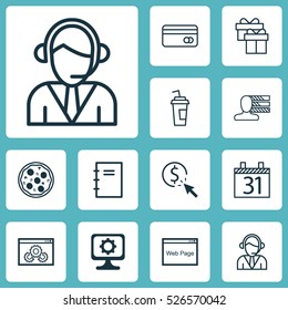 Set Of 12 Universal Editable Icons. Can Be Used For Web, Mobile And App Design. Includes Elements Such As Plastic Card, PPC, Drink Cup And More.