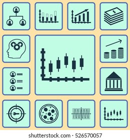 Set Of 12 Universal Editable Icons. Can Be Used For Web, Mobile And App Design. Includes Elements Such As Tree Structure, Pizza Meal, Stock Market And More.
