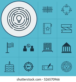 Set Of 12 Universal Editable Icons. Can Be Used For Web, Mobile And App Design. Includes Elements Such As Keyword Marketing, Warranty, Innovation And More.