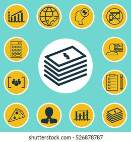 Set Of 12 Universal Editable Icons. Can Be Used For Web, Mobile And App Design. Includes Elements Such As Questionnaire, Personal Skills, Human Mind And More.