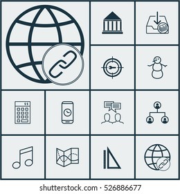 Set Of 12 Universal Editable Icons. Can Be Used For Web, Mobile And App Design. Includes Elements Such As Keyword Marketing, Measurement, Call Duration And More.