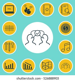 Set Of 12 Universal Editable Icons. Can Be Used For Web, Mobile And App Design. Includes Elements Such As Warranty, Business Goal, Dynamics And More.