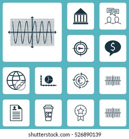 Set Of 12 Universal Editable Icons. Can Be Used For Web, Mobile And App Design. Includes Elements Such As Keyword Marketing, Currency Recycle, Curriculum Vitae And More.