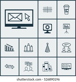 Set Of 12 Universal Editable Icons. Can Be Used For Web, Mobile And App Design. Includes Elements Such As Birthday Hat, Dialogue, Library And More.