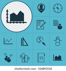 Set Of 12 Universal Editable Icons. Can Be Used For Web, Mobile And App Design. Includes Elements Such As Report, Paper, PPC And More.