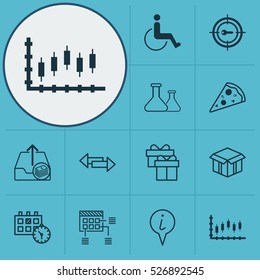 Set Of 12 Universal Editable Icons. Can Be Used For Web, Mobile And App Design. Includes Elements Such As Keyword Marketing, Sliced Pizza, Appointment And More.