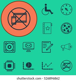 Set Of 12 Universal Editable Icons. Can Be Used For Web, Mobile And App Design. Includes Elements Such As Pizza Meal, Locate, Warranty And More.