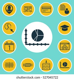 Set Of 12 Universal Editable Icons. Can Be Used For Web, Mobile And App Design. Includes Elements Such As Report, Computer, Celebration Cake And More.