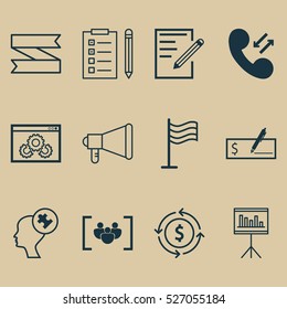 Set Of 12 Universal Editable Icons. Can Be Used For Web, Mobile And App Design. Includes Elements Such As Paper, Bank Payment, Pin And More.